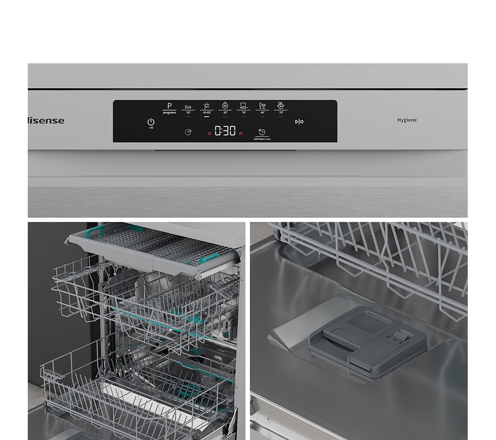 HISENSE Hi4 HS643B90X Full-size Dishwasher - Silver image number 14 of 20