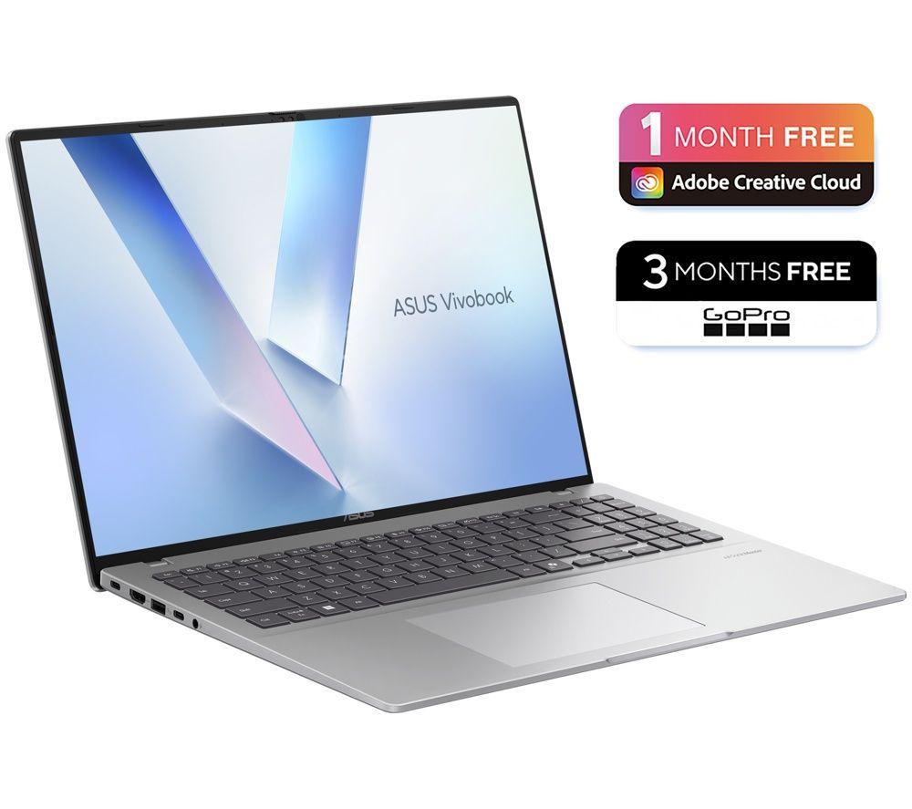 ASUS Vivobook 16 S1607KA 16" Laptop - AMD Ryzen AI 5, 512 GB SSD, Cool Silver image number 2 of 3