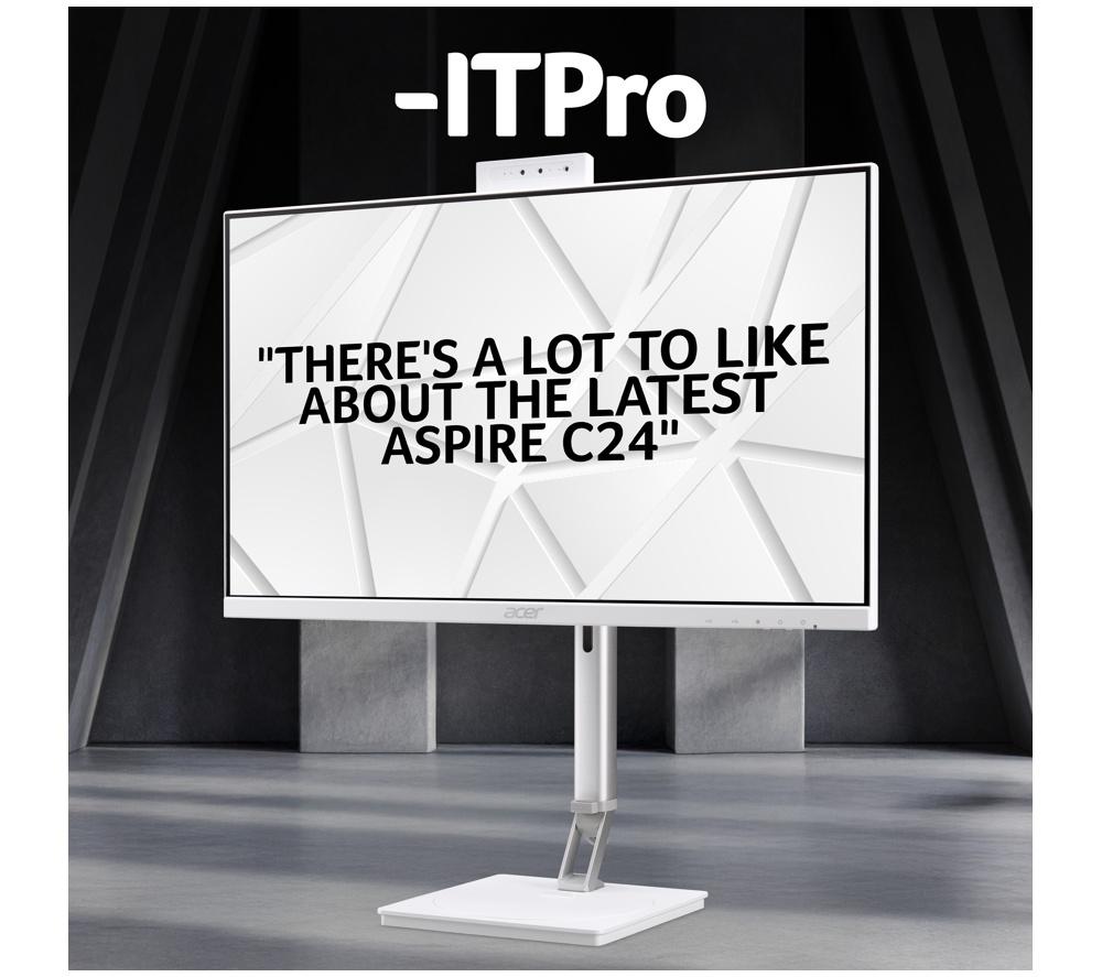 ACER Aspire C24-D 23.8" All-in-One PC - Intel&reg; Core&trade; 5, 1 TB SSD, White image number 3 of 8