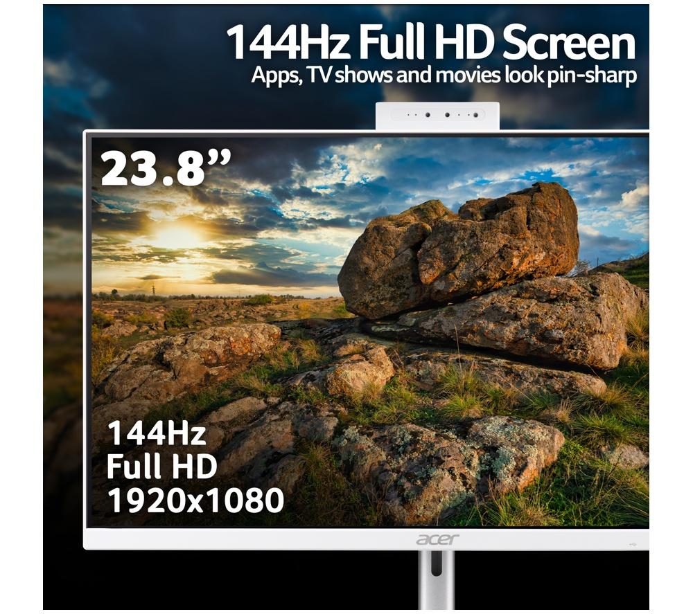 ACER Aspire C24-D 23.8" All-in-One PC - Intel&reg; Core&trade; 5, 1 TB SSD, White image number 4 of 8