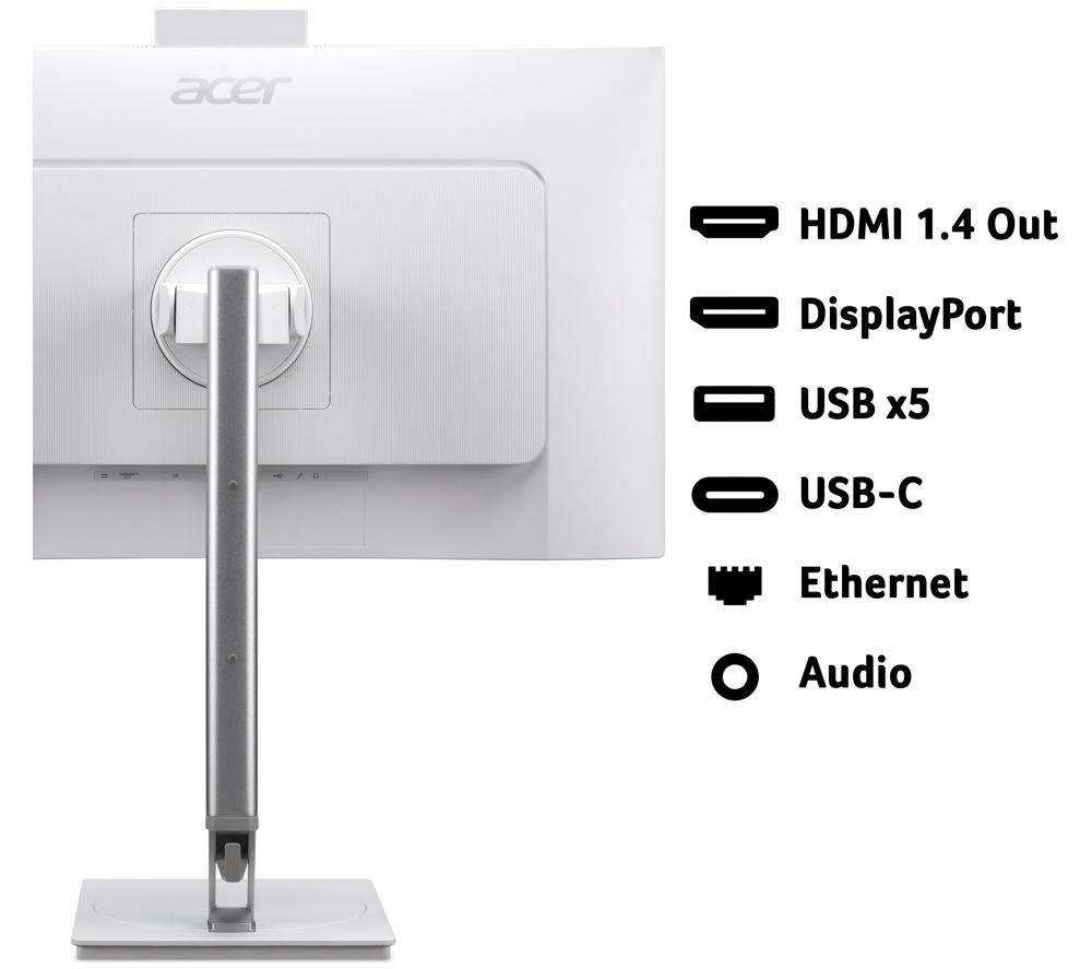 ACER Aspire C24-D 23.8" All-in-One PC - Intel&reg; Core&trade; 5, 1 TB SSD, White image number 7 of 8