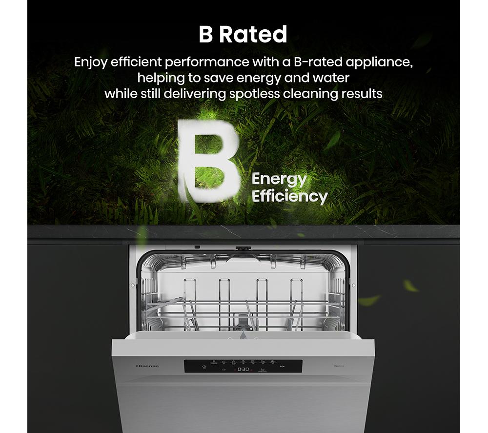 HISENSE Hi4 HS642B90X Full-size Dishwasher - Silver image number 4 of 20