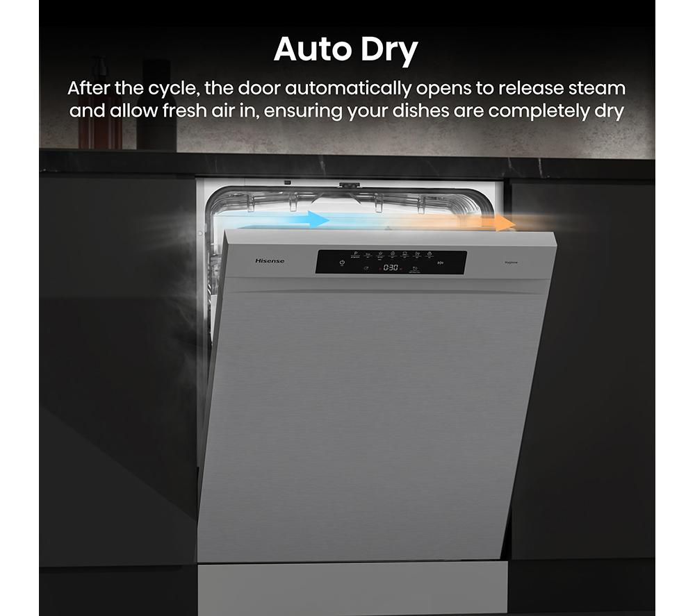 HISENSE Hi4 HS642B90X Full-size Dishwasher - Silver image number 7 of 20