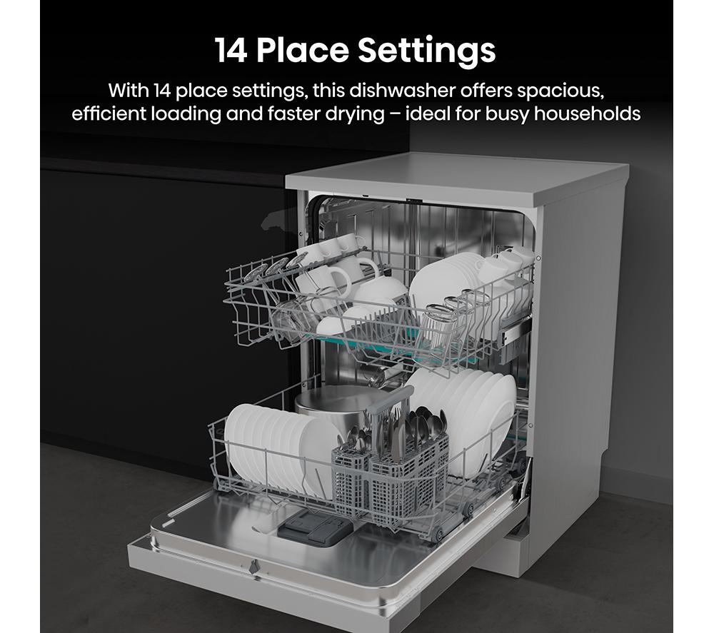 HISENSE Hi4 HS642B90X Full-size Dishwasher - Silver image number 10 of 20