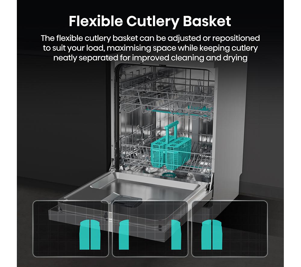 HISENSE Hi4 HS642B90X Full-size Dishwasher - Silver image number 16 of 20