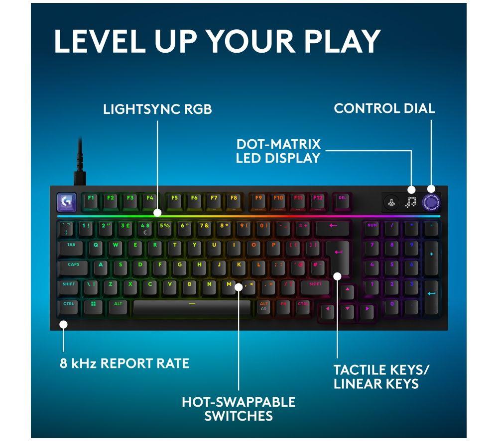 LOGITECH G316 X 98 Mechanical Gaming Keyboard - Black image number 2 of 5