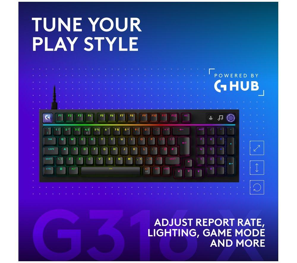 LOGITECH G316 X 98 Mechanical Gaming Keyboard - Black image number 4 of 5