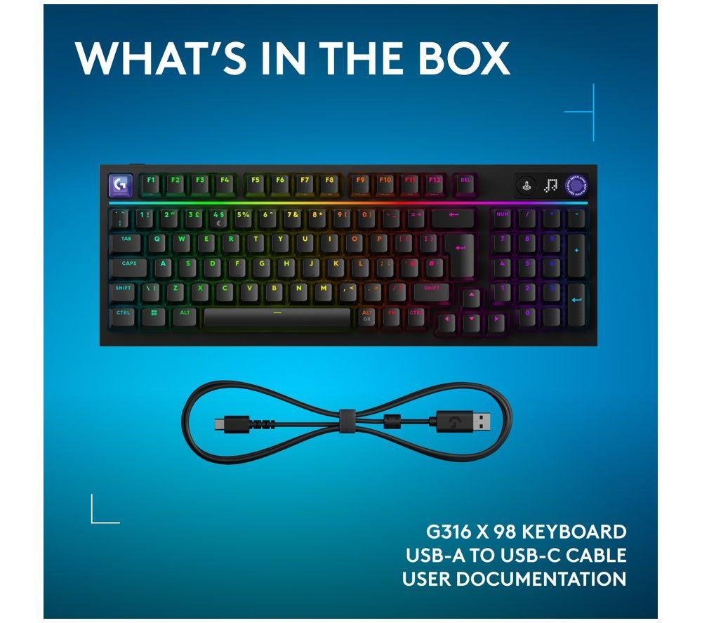 LOGITECH G316 X 98 Mechanical Gaming Keyboard - Black image number 5 of 5