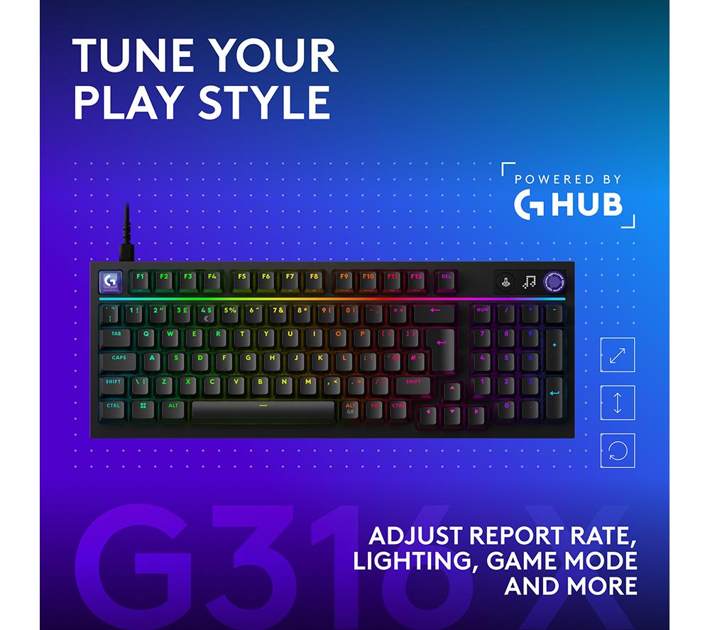LOGITECH G316 X 98 Mechanical Gaming Keyboard - Black image number 9 of 11