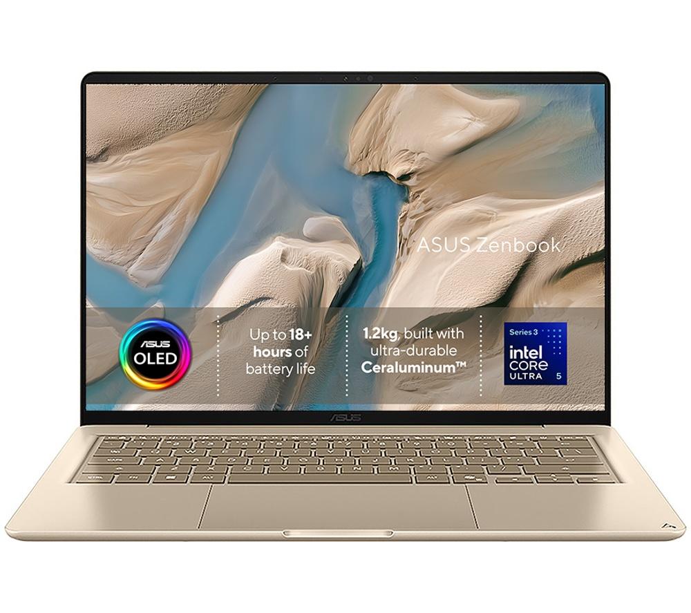 ASUS Zenbook 14 OLED 14inch Laptop - IntelÂ®CoreÂ™ Ultra 5, 512 GB SSD, Zabriskie Beige