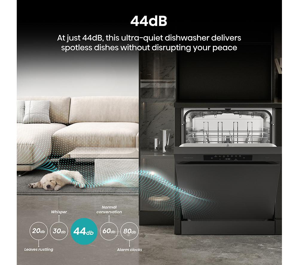 HISENSE Hi4 HS642B90B Full-size Dishwasher - Black image number 6 of 20
