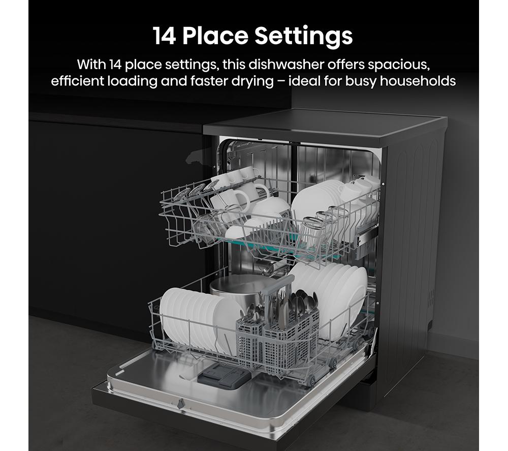 HISENSE Hi4 HS642B90B Full-size Dishwasher - Black image number 10 of 20