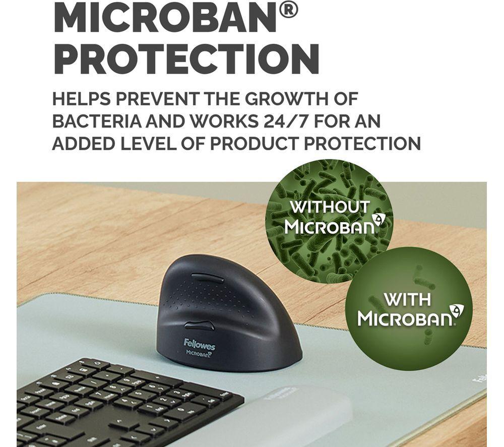 FELLOWES Breyta Plus+ Vertical Ergonomic Optical Mouse - Black, Large, Right-Handed image number 4 of 10