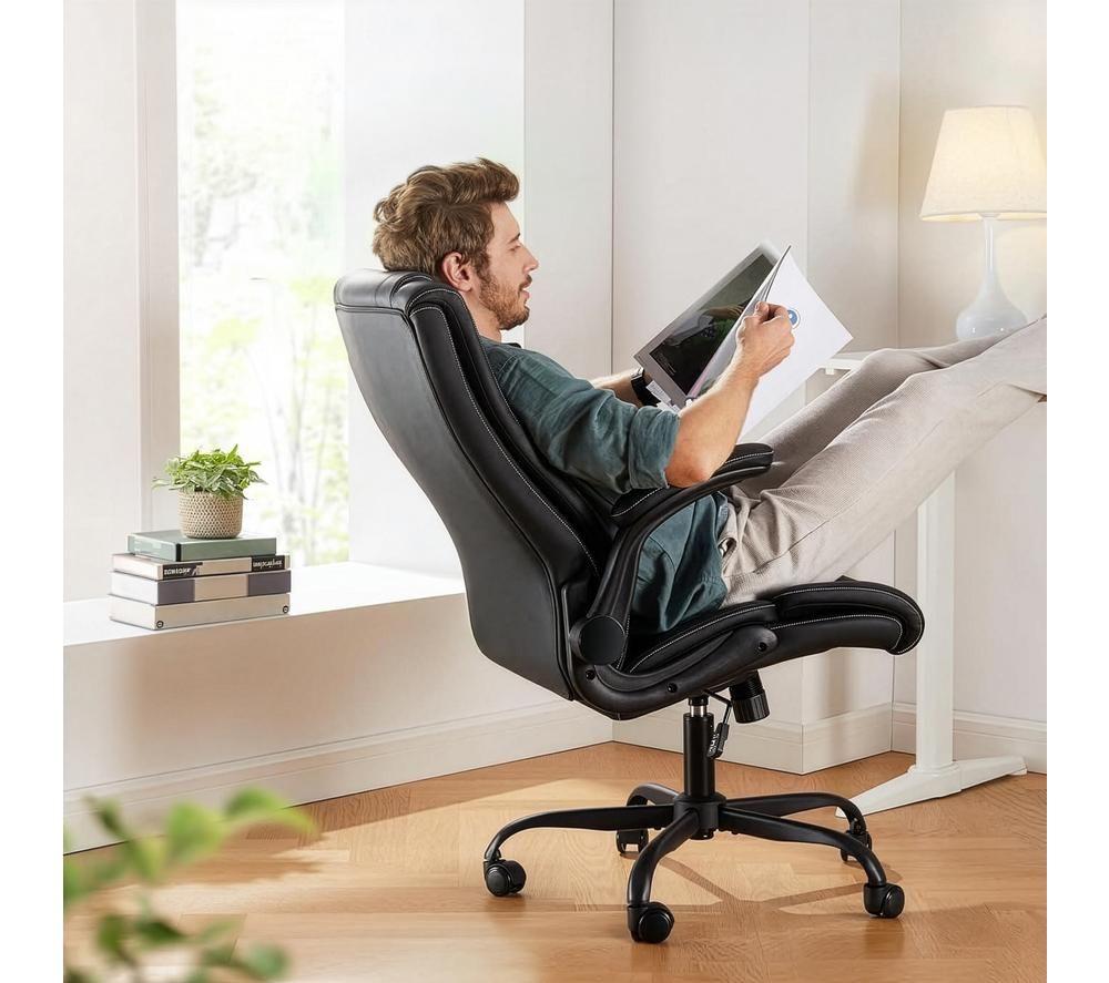 HUANUO HNMOC4-UK Faux Leather Reclining Executive Chair - Black image number 4 of 4