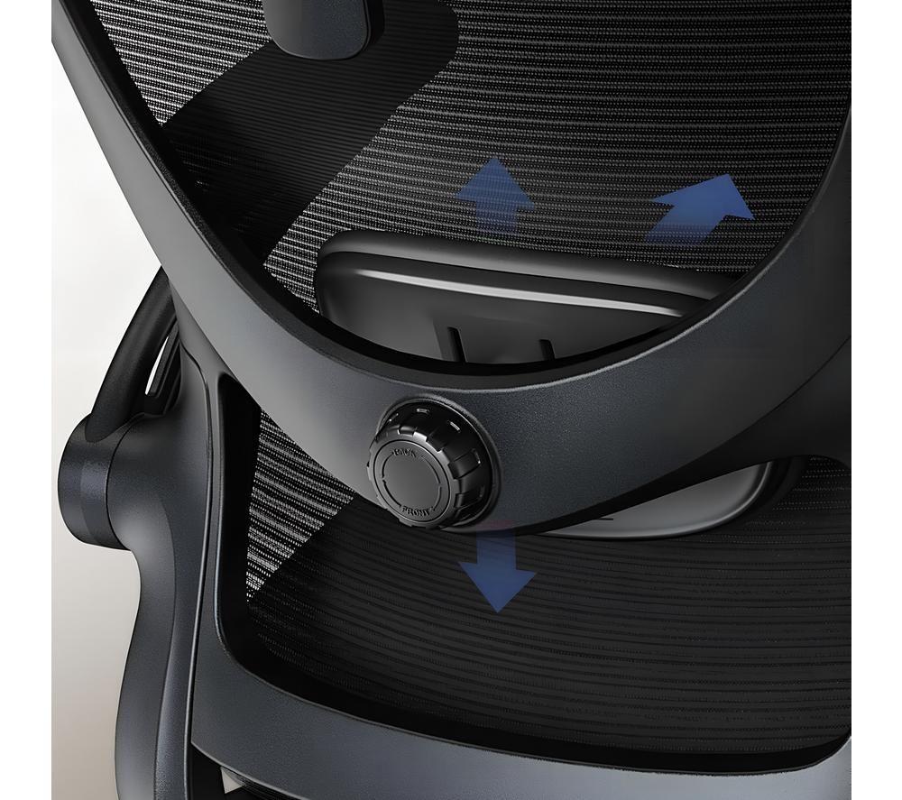 HUANUO HNMOC10B-UK Mesh Reclining Executive Chair - Black image number 3 of 5