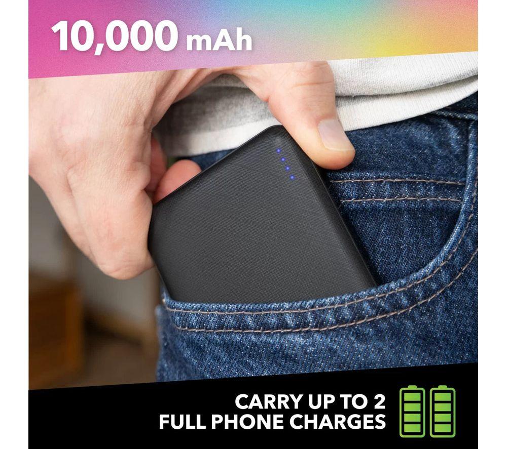 VELD VEPB1022B 10,000 mAh Portable Power Bank - Black image number 2 of 5