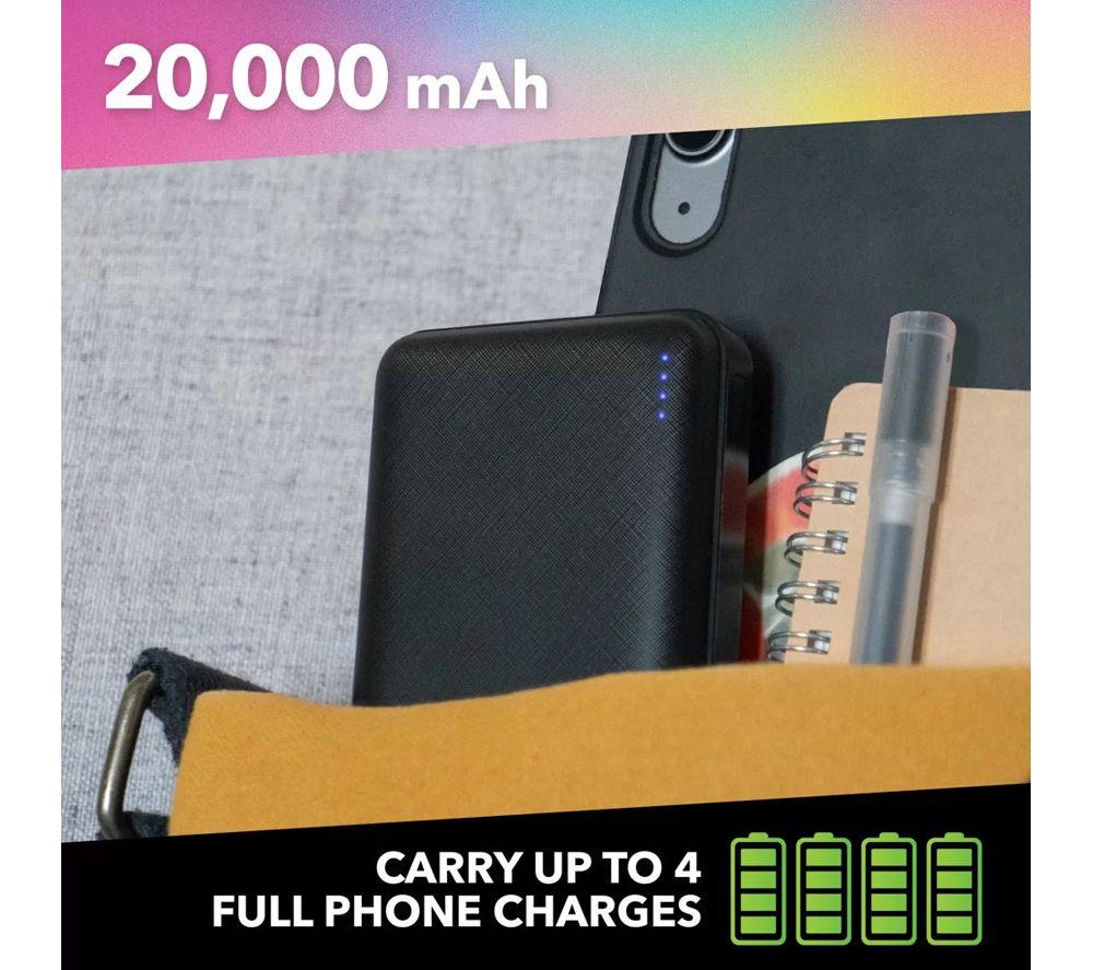 VELD VEPB2022B 20,000 mAh Portable Power Bank - Black image number 5 of 5