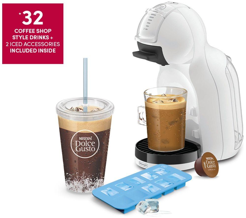 DOLCE GUSTO by DeÂ’Longhi Mini Me 2 Iced Coffee Machine Bundle - White