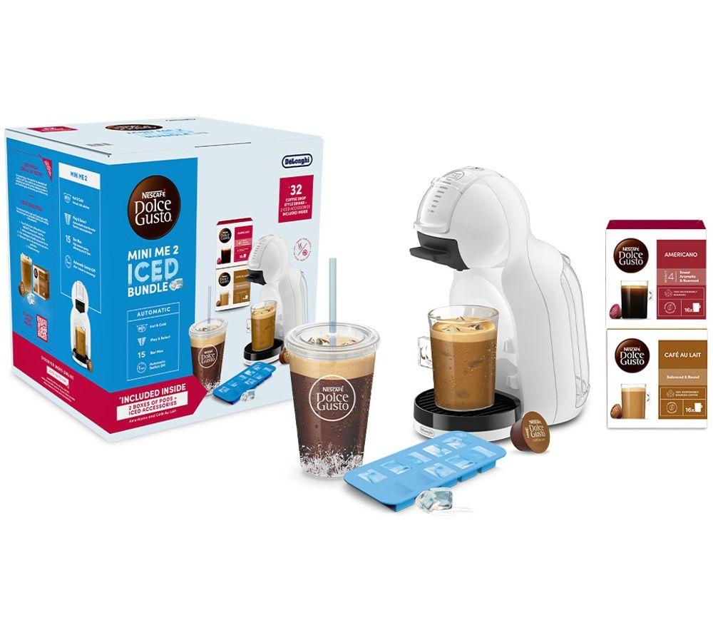 DOLCE GUSTO by De&rsquo;Longhi Mini Me 2 Iced Coffee Machine Bundle - White image number 2 of 3