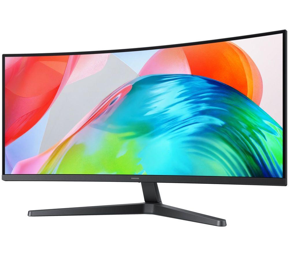 SAMSUNG ViewFinity S5 Ultra-Wide Quad HD 34" Curved VA LED Monitor - Black image number 7 of 7