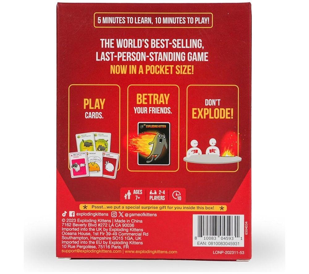ASMODEE Exploding Kittens Grab & Game Card Game image number 2 of 4