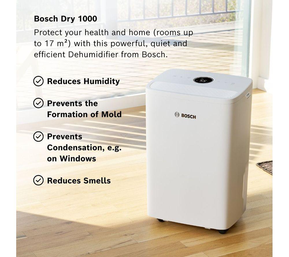 BOSCH Dry 1000 10-litre Portable Dehumidifier - White image number 4 of 10