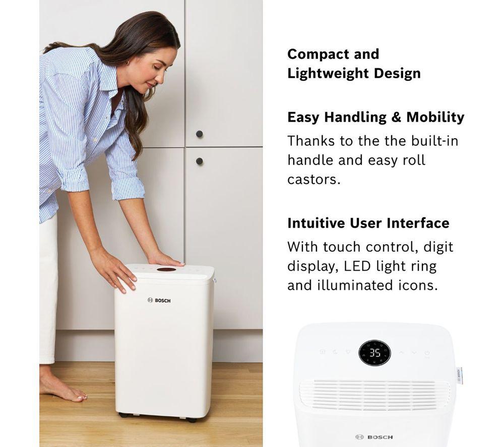 BOSCH Dry 1000 10-litre Portable Dehumidifier - White image number 7 of 10