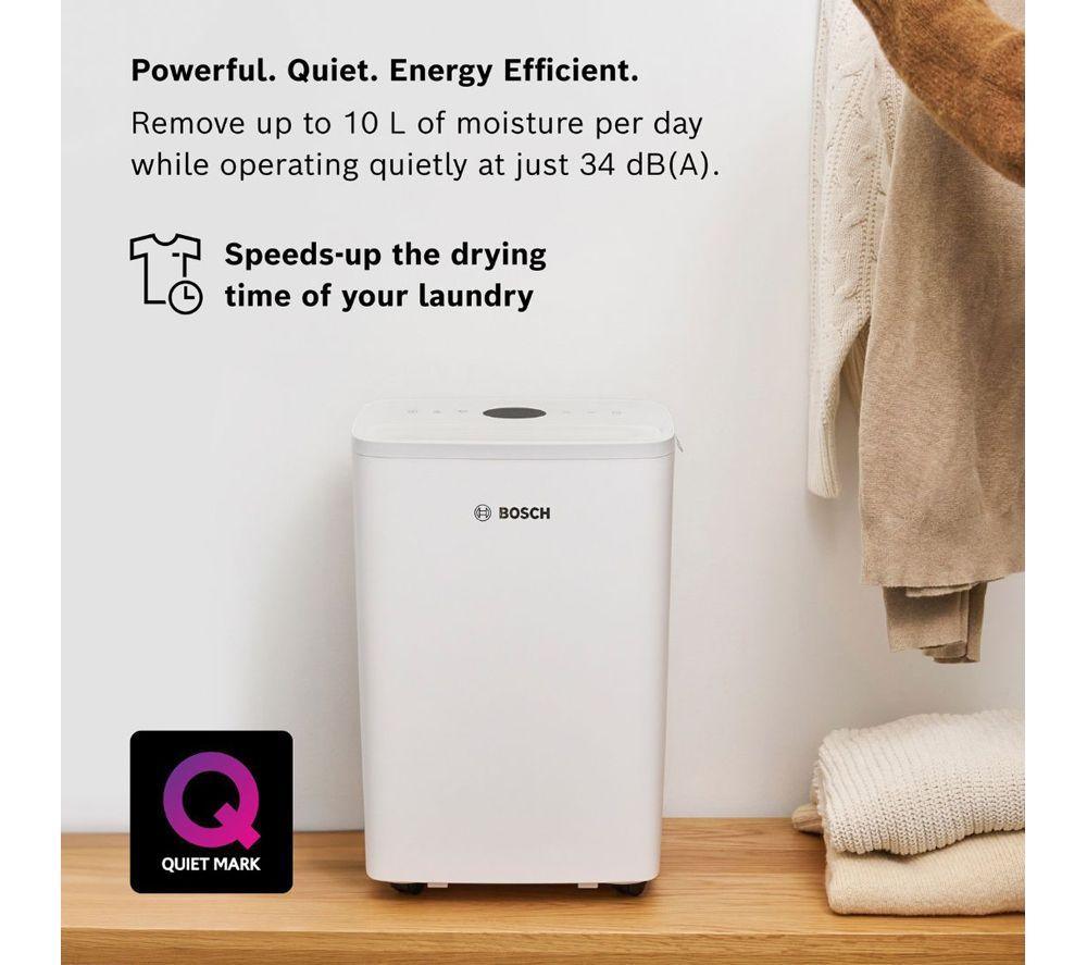BOSCH Dry 1000 10-litre Portable Dehumidifier - White image number 8 of 10