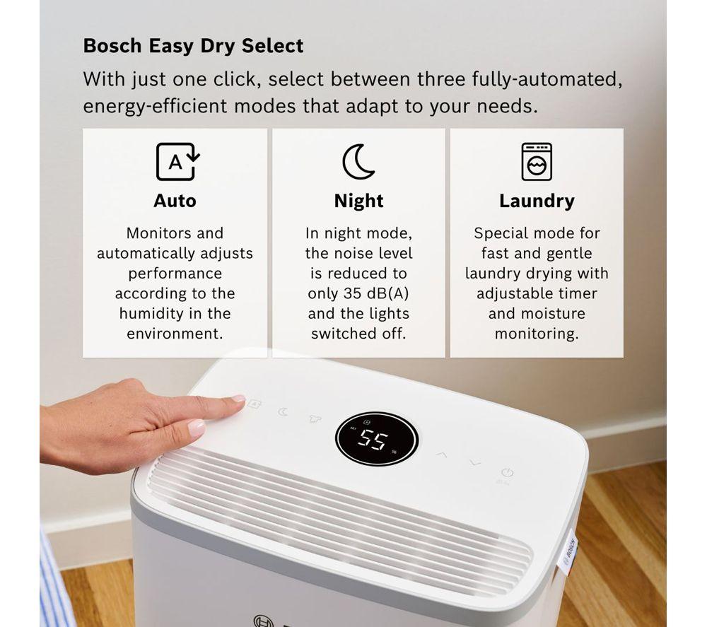 BOSCH Dry 2000 12-litre Portable Dehumidifier - White image number 5 of 9