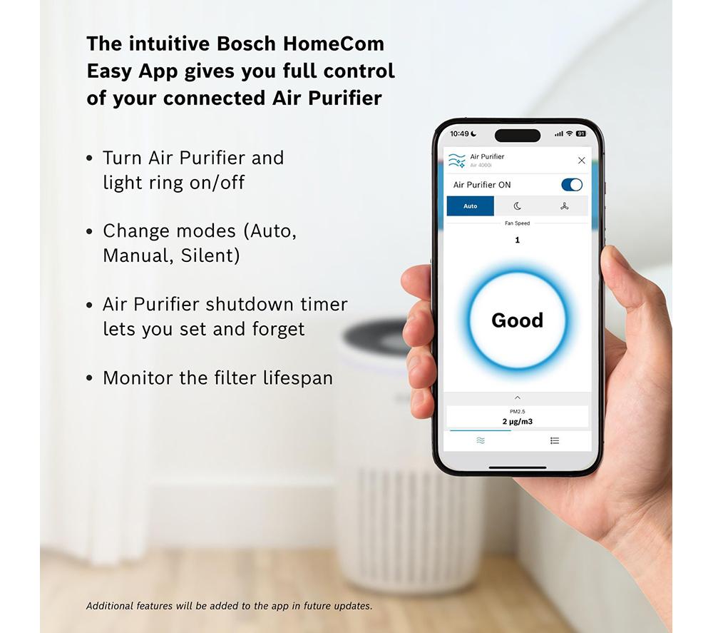 BOSCH Air 4000i 3-in-1 Air Purifier - White image number 5 of 8