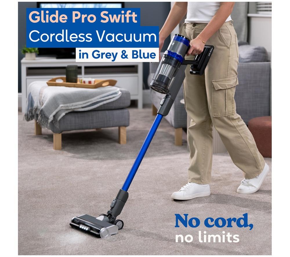 RUSSELL HOBBS Glide Pro Swift RHHS7101 Cordless Bagless Vacuum Cleaner - Grey & Blue image number 4 of 5