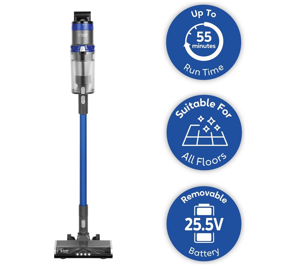 RUSSELL HOBBS Glide Pro Swift RHHS7101 Cordless Bagless Vacuum Cleaner - Grey & Blue image number 12 of 15