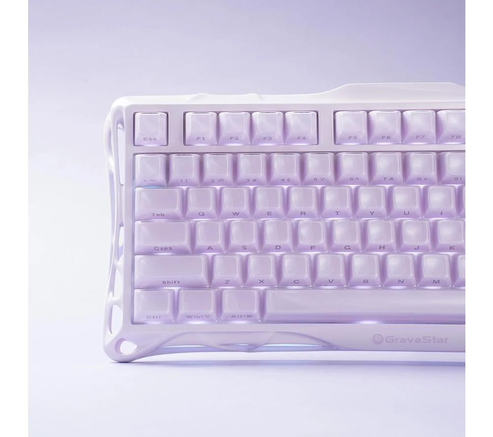 GRAVASTAR Mercury K1 Wireless Mechanical Gaming Keyboard - Lavender Purple image number 2 of 9