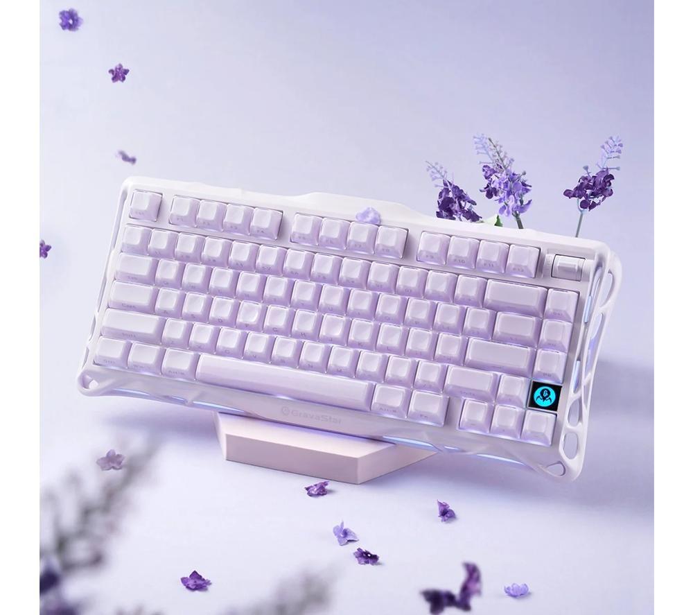 GRAVASTAR Mercury K1 Wireless Mechanical Gaming Keyboard - Lavender Purple image number 7 of 9