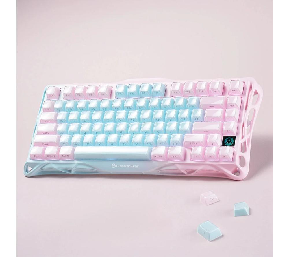 GRAVASTAR Mercury K1 Lite Wireless Mechanical Gaming Keyboard - Aurora Mist image number 8 of 10