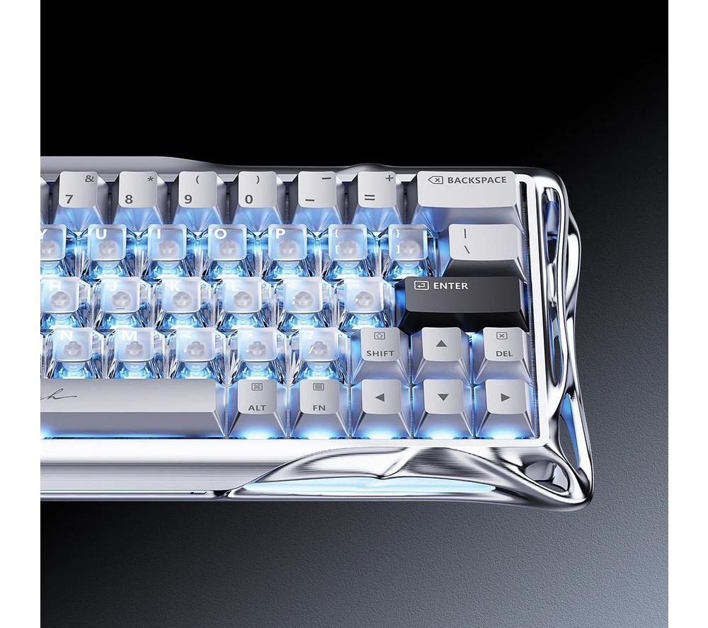 GRAVASTAR Mercury V60 Pro Mechanical Gaming Keyboard - Chrome Silver, Deluxe Edition image number 4 of 5