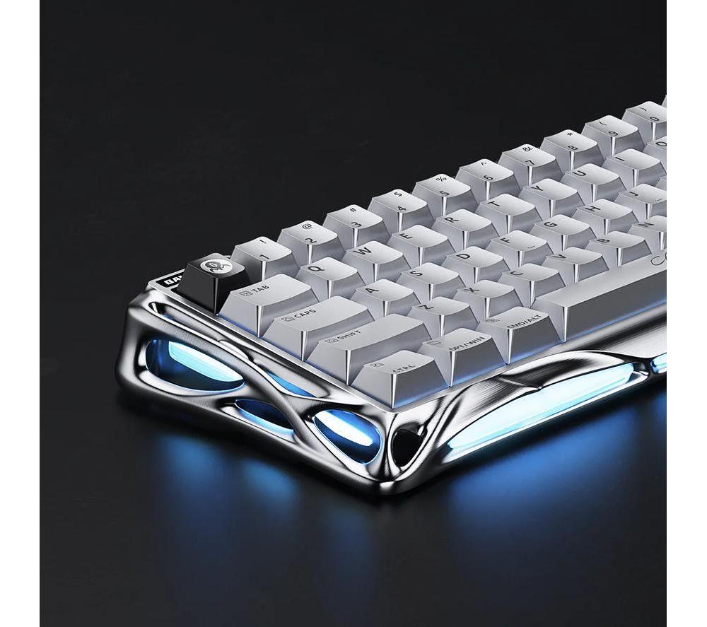 GRAVASTAR Mercury V60 Pro Mechanical Gaming Keyboard - Chrome Silver, Deluxe Edition image number 5 of 5