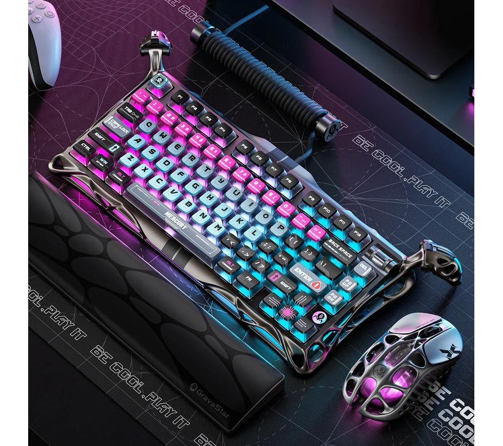 GRAVASTAR Mercury V75 Pro Mechanical Gaming Keyboard - Cyberpunk image number 3 of 8