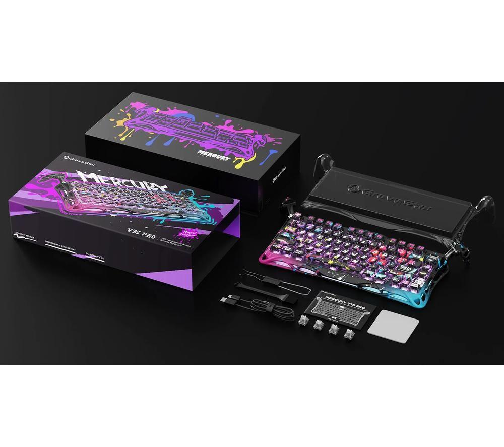 GRAVASTAR Mercury V75 Pro Mechanical Gaming Keyboard - Neon Graffiti, Special Edition image number 2 of 8