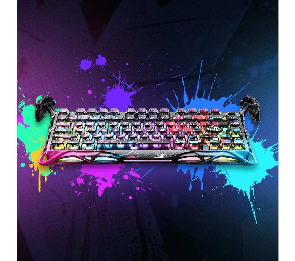 GRAVASTAR Mercury V75 Pro Mechanical Gaming Keyboard - Neon Graffiti, Special Edition image number 5 of 8