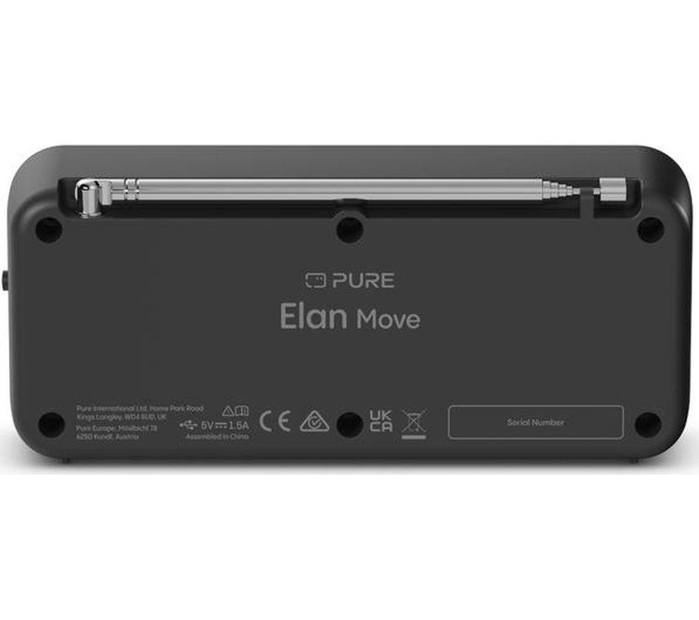 PURE Elan Move DAB+/FM Bluetooth Radio - Black image number 3 of 5