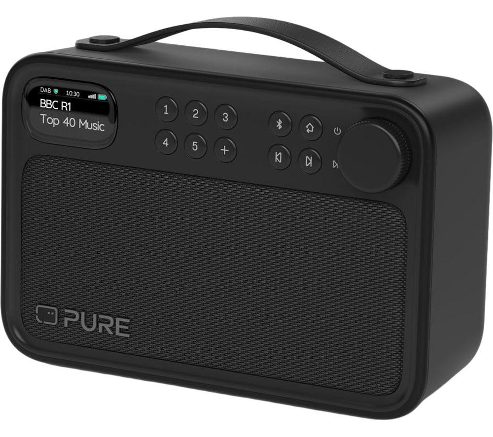 PURE Bloom Portable DABﱓ Bluetooth Radio - Black, Black