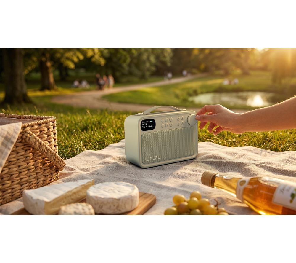 PURE Bloom Portable DAB+/FM Bluetooth Radio - Sage image number 6 of 7