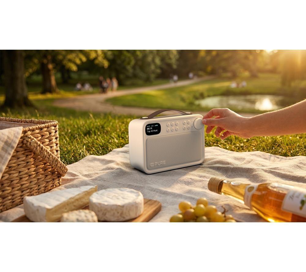 PURE Bloom Portable DAB+/FM Bluetooth Radio - Sand image number 6 of 8