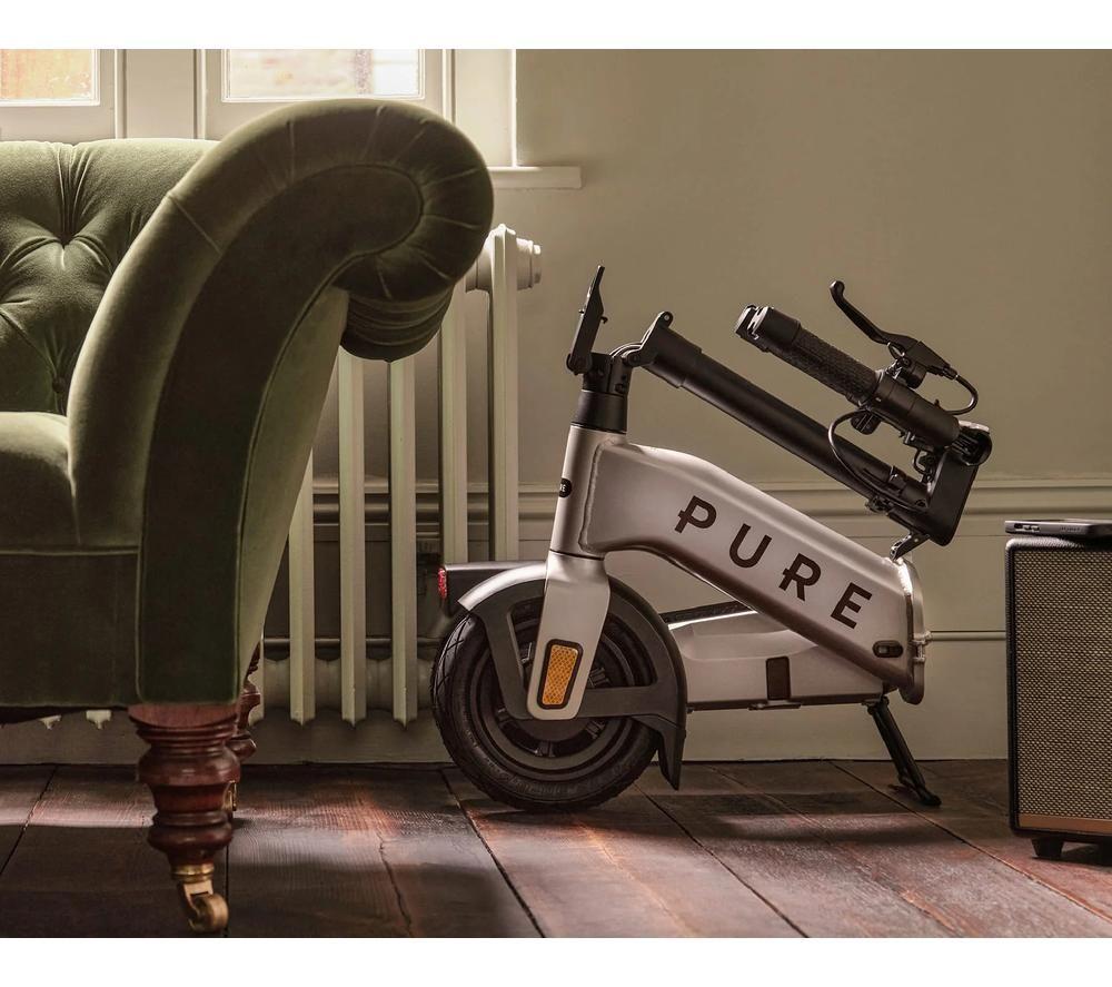 PURE ELECTRIC Advance Flex Folding Electric Scooter - Platinum Silver image number 2 of 9
