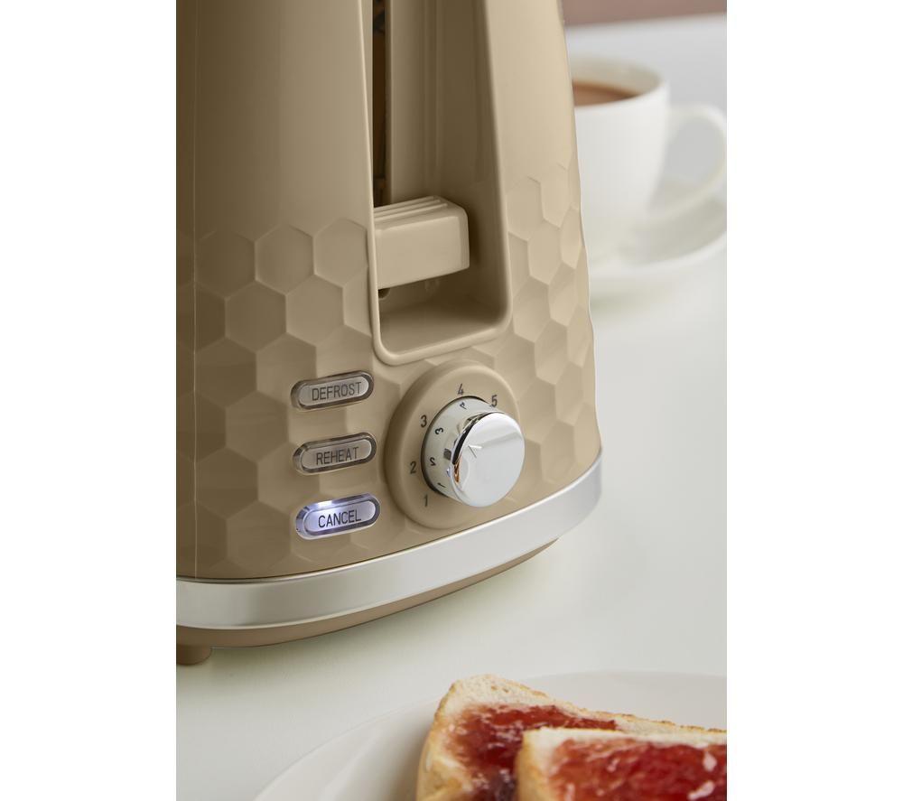 MORPHY RICHARDS Hive 220035 2-Slice Toaster - Travertine image number 3 of 6