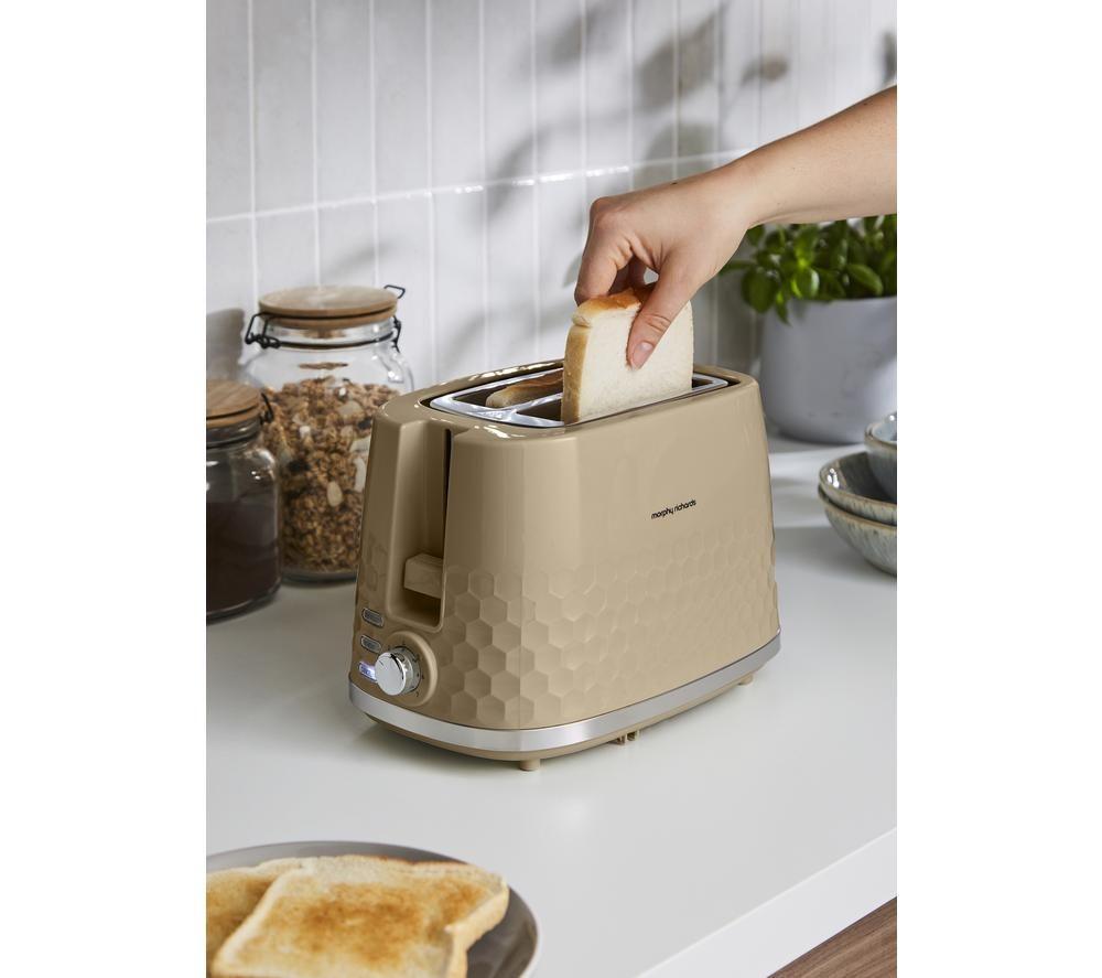 MORPHY RICHARDS Hive 220035 2-Slice Toaster - Travertine image number 5 of 6