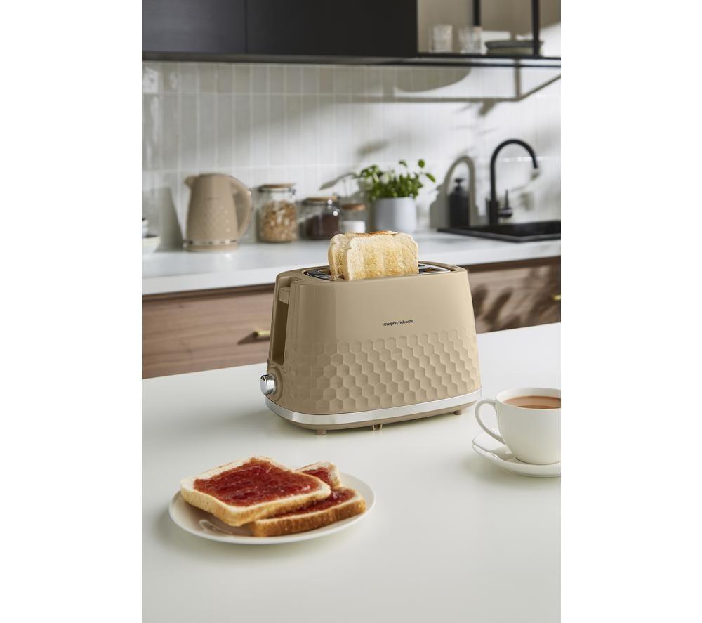 MORPHY RICHARDS Hive 220035 2-Slice Toaster - Travertine image number 6 of 6
