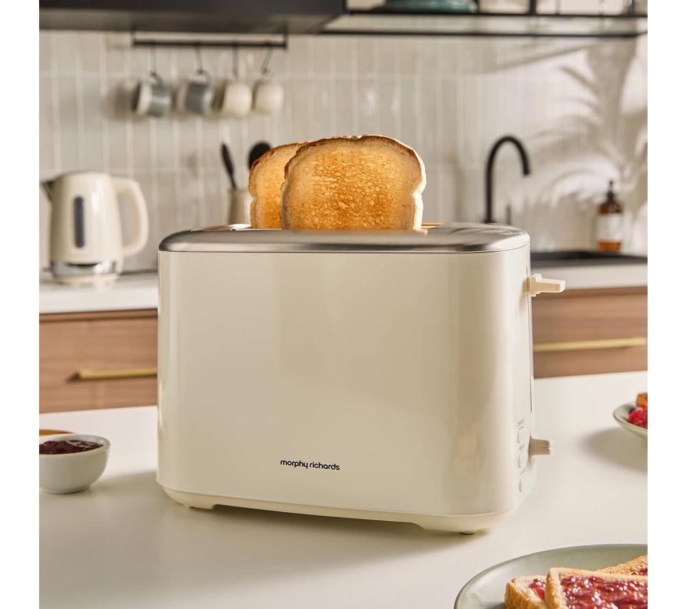 MORPHY RICHARDS Equip 222065 2-Slice Toaster - Cream image number 2 of 6