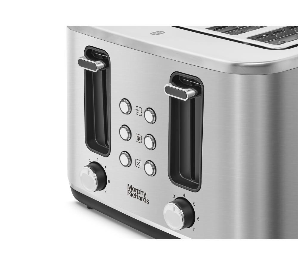 MORPHY RICHARDS Motive 242800 4-Slice Toaster - Silver image number 3 of 8